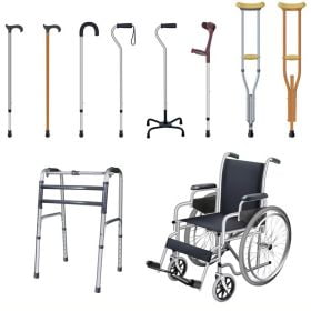 Wheel Chair With Hand Stick All
